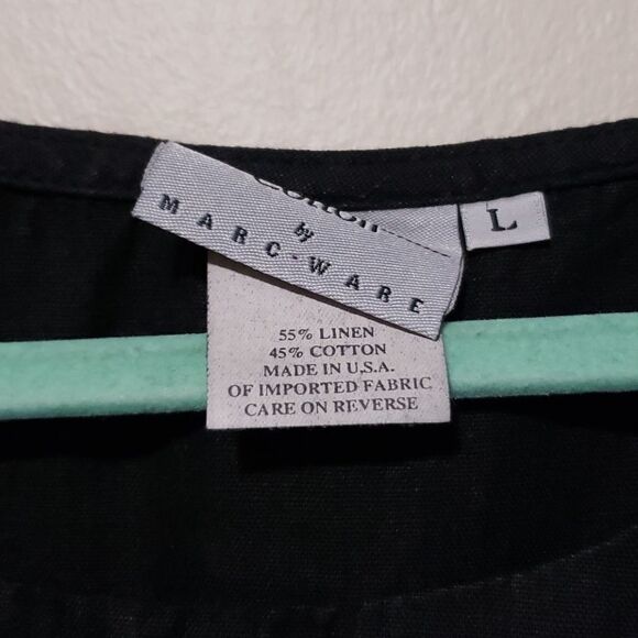 HOT Cotton by MARC WARE linen sleeveless top - Picture 2 of 4